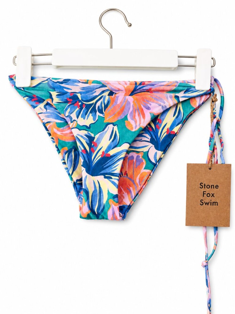 Stone Fox Swim Floral Tie Side Bikini Bottom XL NWT